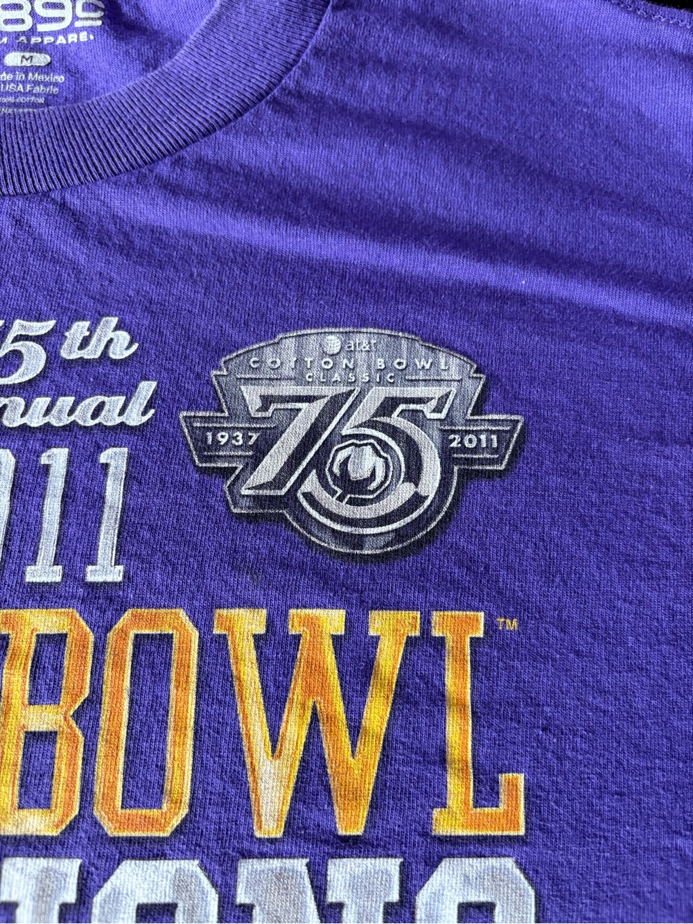 LSU Tigers x 289c 75TH ANNUAL 2011 COTTON BOWL CHAMPIONS purple tee medium - Picture 3 of 6